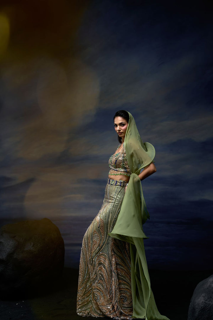 Ethereal Tide Lehenga Set