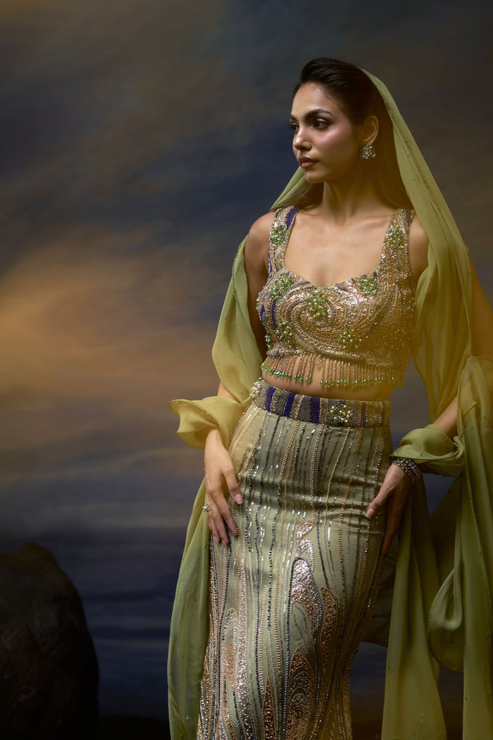Ethereal Tide Lehenga Set
