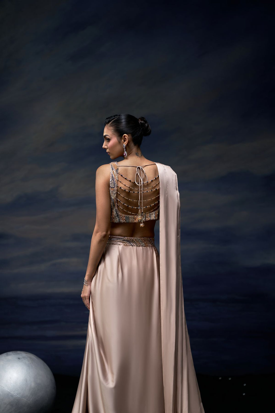 Golden Tides Lehenga Saree