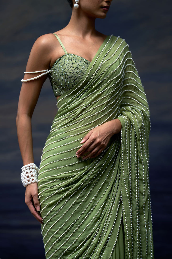 Sea Pearl Saree Set