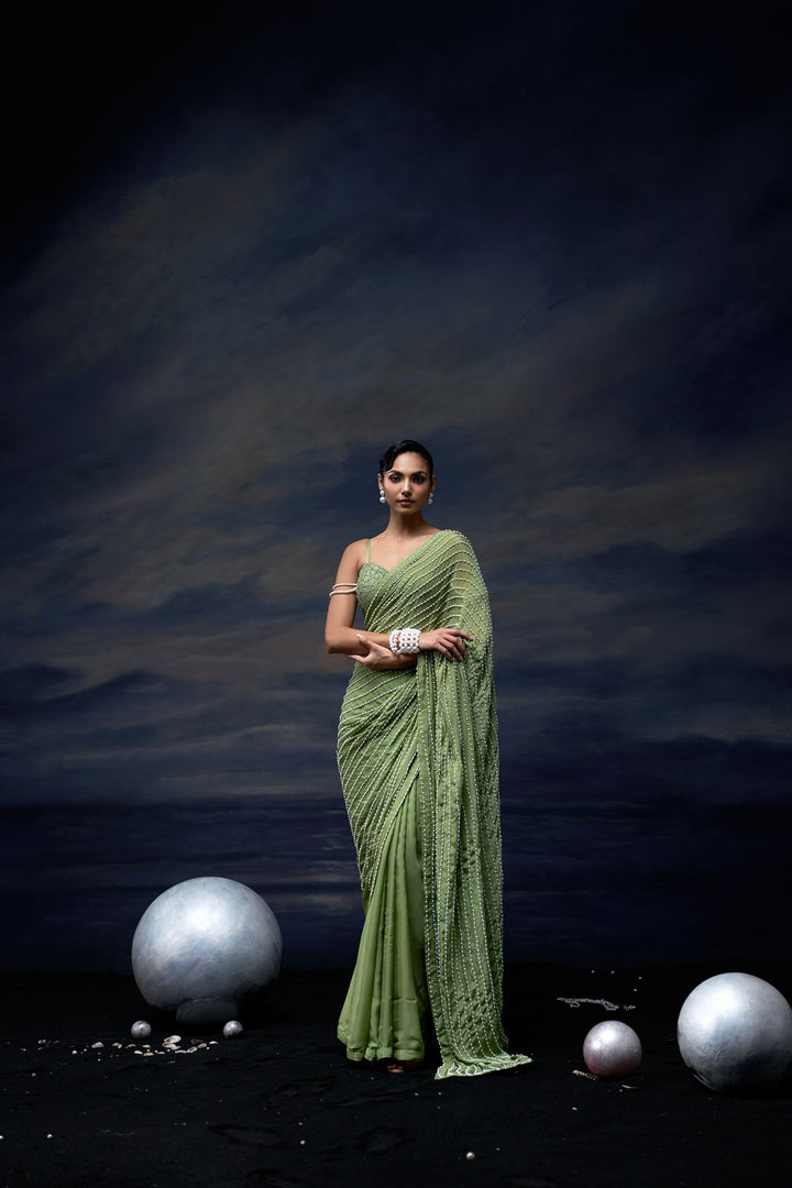 Sea Pearl Saree Set