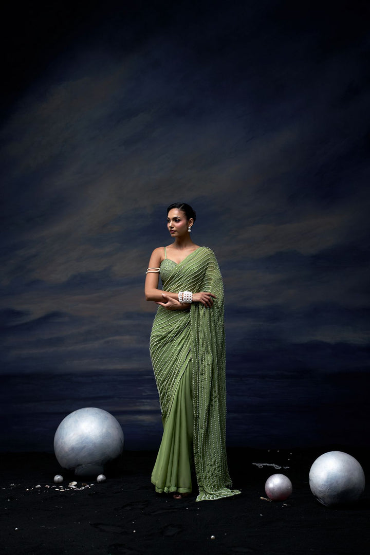 Sea Pearl Saree Set