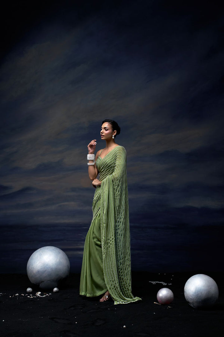 Sea Pearl Saree Set