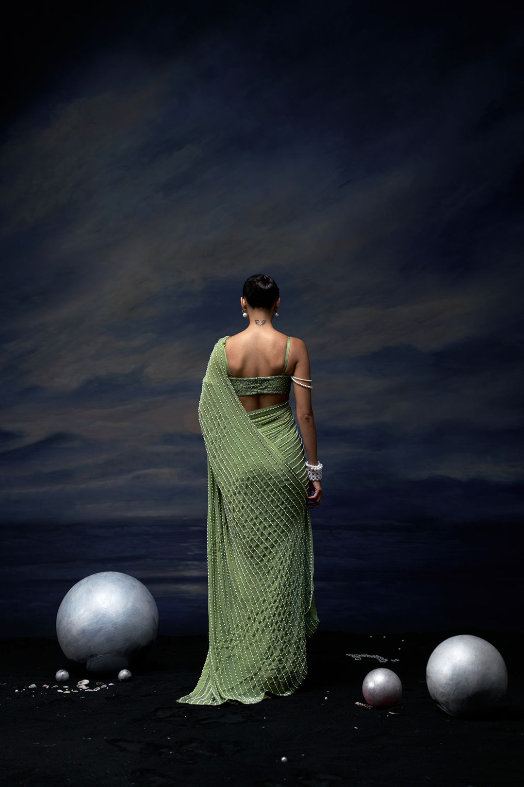 Sea Pearl Saree Set