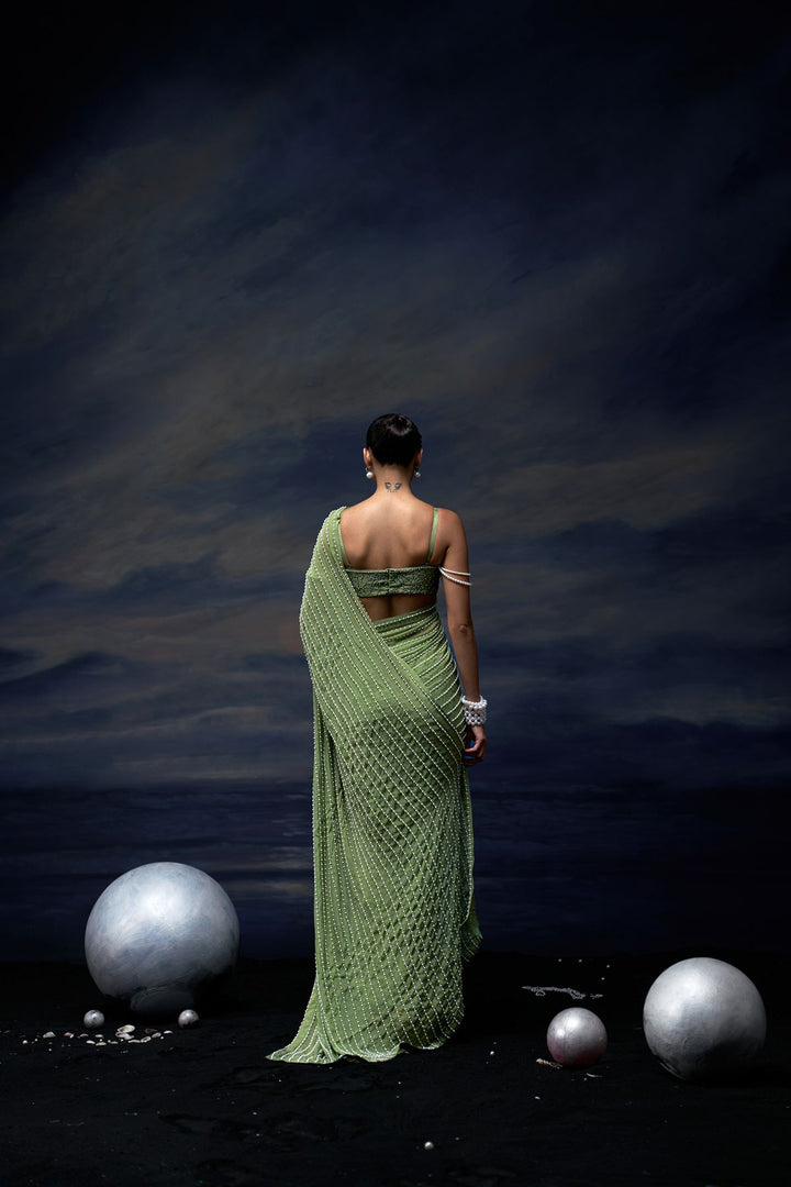 Sea Pearl Saree Set
