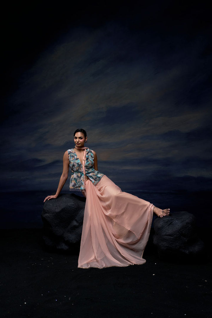Ocean Sovereign Saree Set