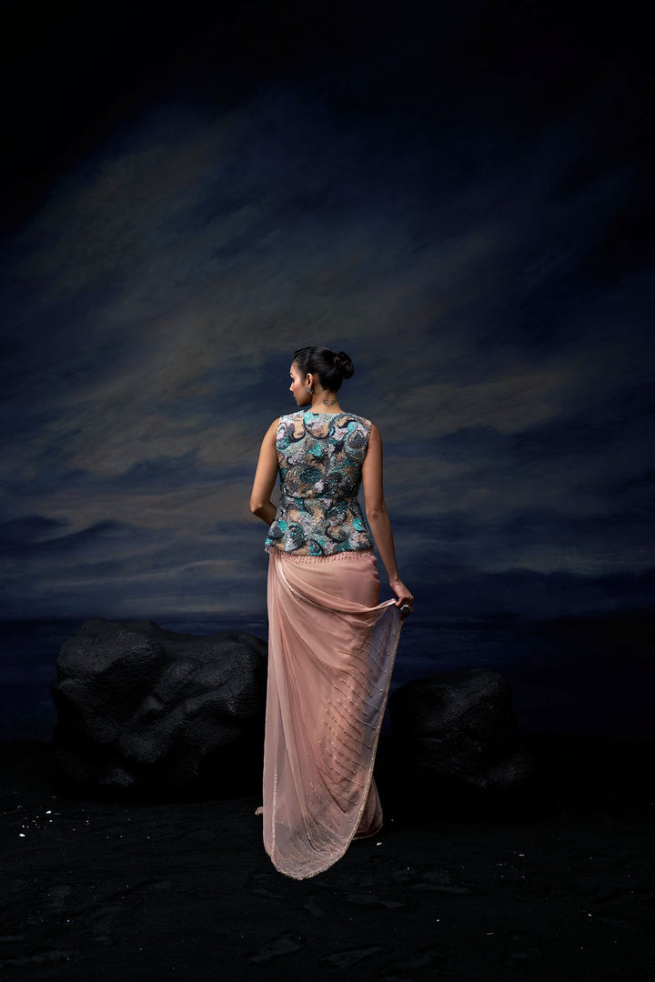 Ocean Sovereign Saree Set