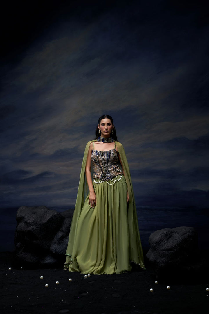 Whispering Sea Lehenga Set