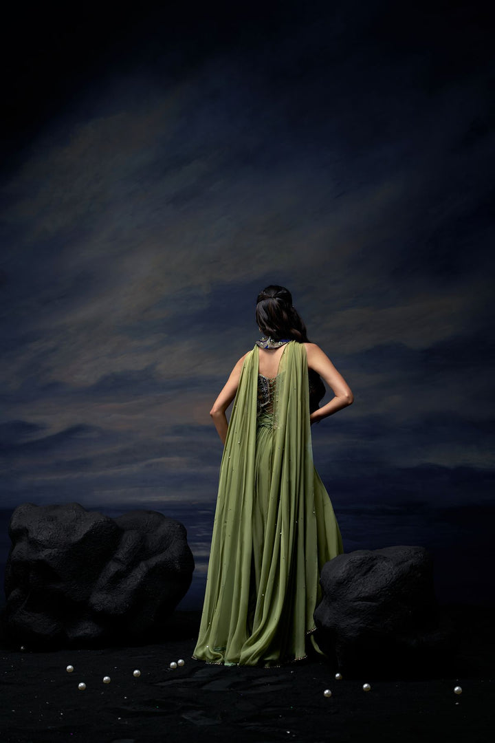 Whispering Sea Lehenga Set