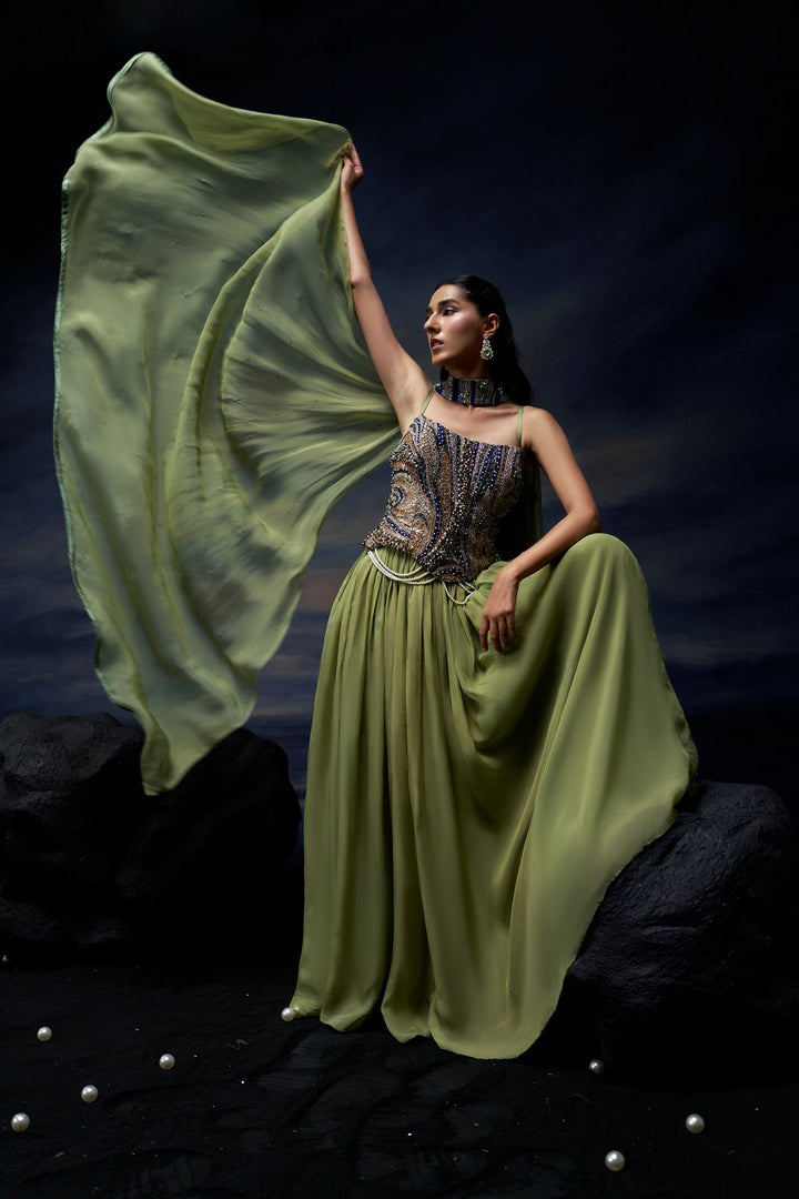 Whispering Sea Lehenga Set