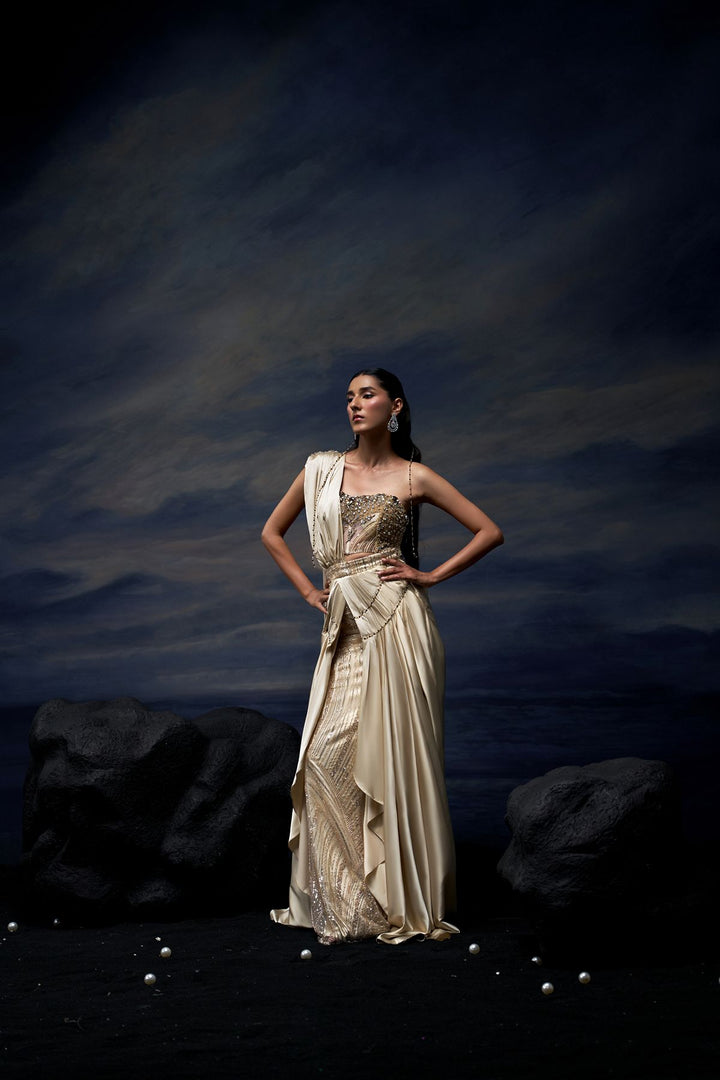 Sunlit Mare Lehenga Saree