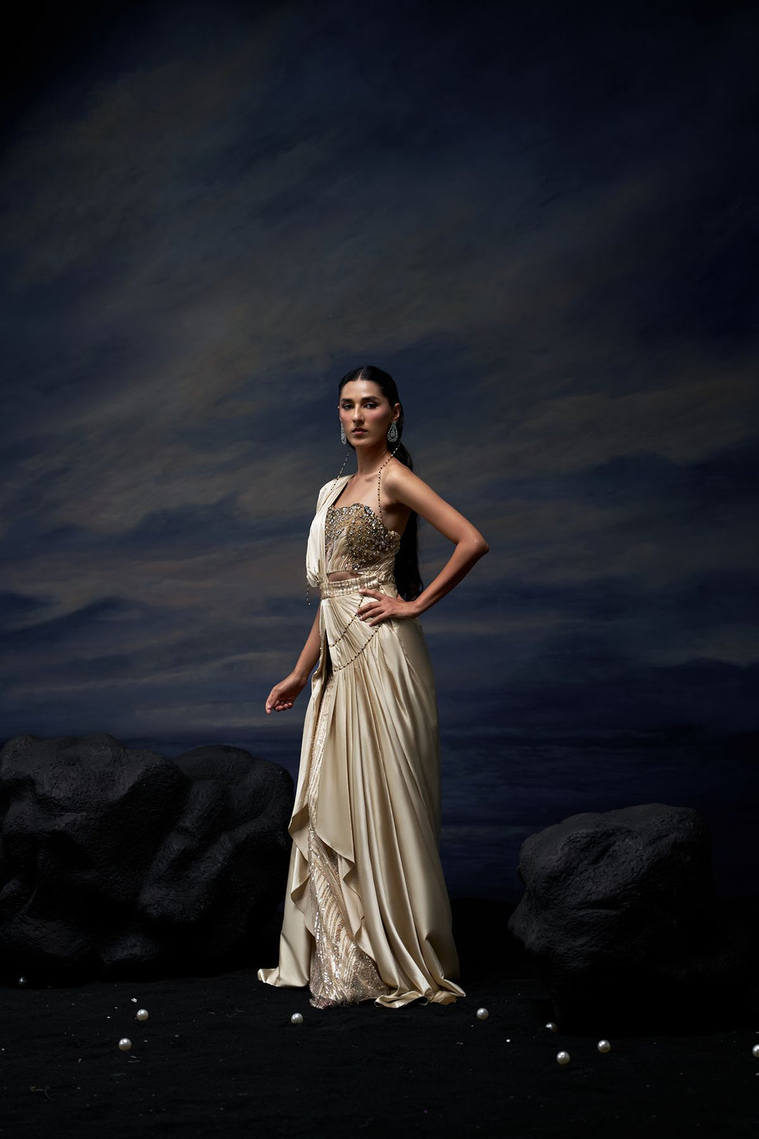 Sunlit Mare Lehenga Saree