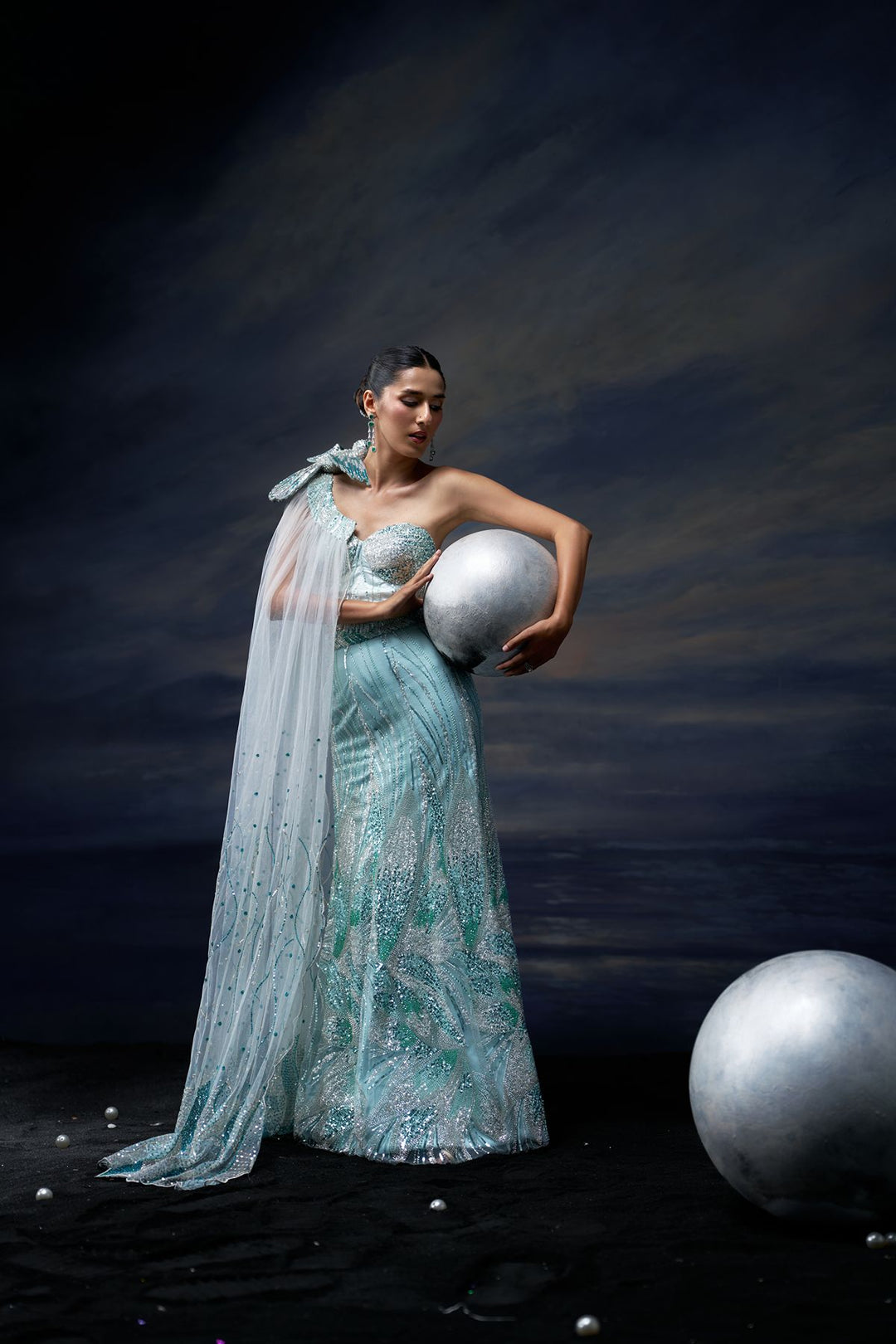 Ocean Veil Lehenga Set