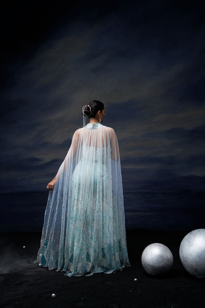 Ocean Veil Lehenga Set