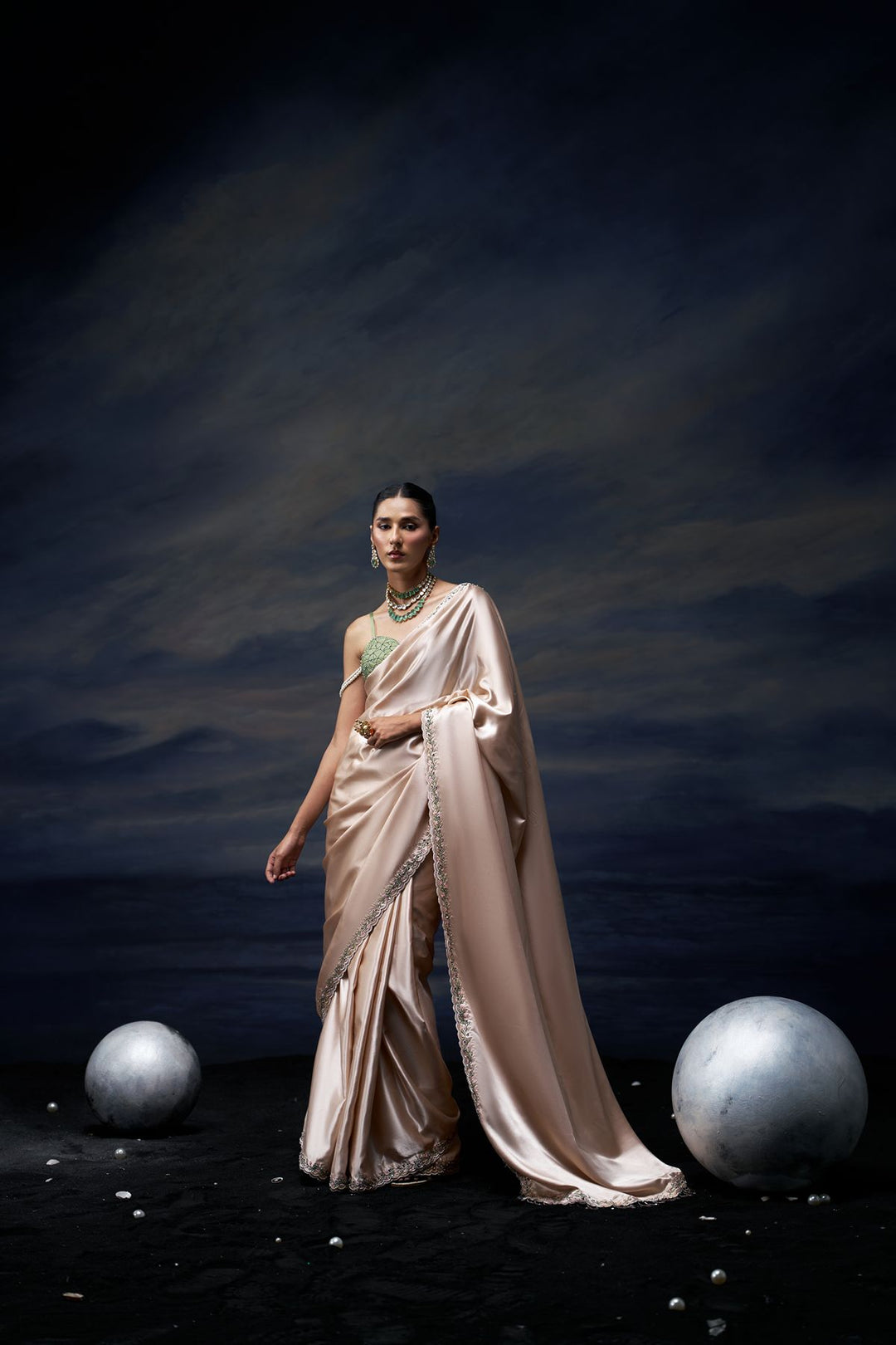 Sea Rose Saree Set